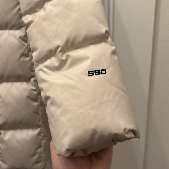 The North Face 550 Long Cream Puffer Jacket - Picture 3 of 6